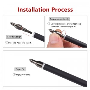 ElonGarrow 100 grán 6 * 8 mm saighead fiberglass Arrohead do chleachtas Archer