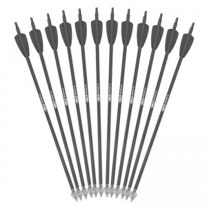 15inches ID6.2mm süsinik nool poldid 2inches must lipp RX vibu jaoks